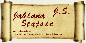 Jablana Stajšić vizit kartica